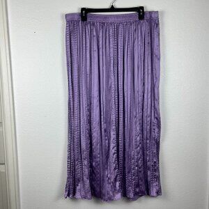 Simply Vera Vera Wang | Silky Satin Midi Skirt Purple, size XL